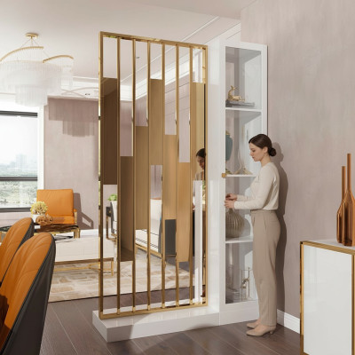 Metal Shelf Partition Wall Designer Luxury Shelves Furniture Style Cabinet Metal Wall New
