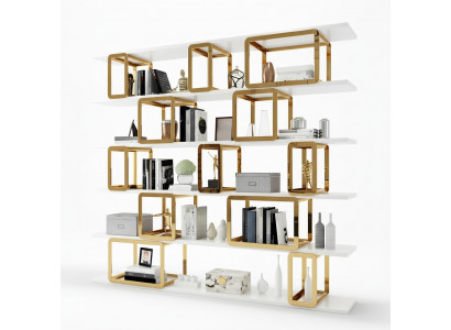 Design partition wall shelf living room cabinets stainless steel shelves bookcase new