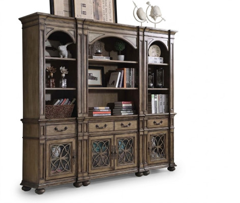 Details on design wall shelf, bookshelf, living room wall unit.