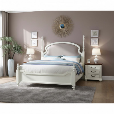 Bed Nightstand 3-piece Bedroom Set Design Modern Luxury Bed Group Wood New