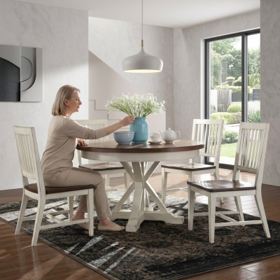 Classic design round table wooden tables 122x77cm dining room round