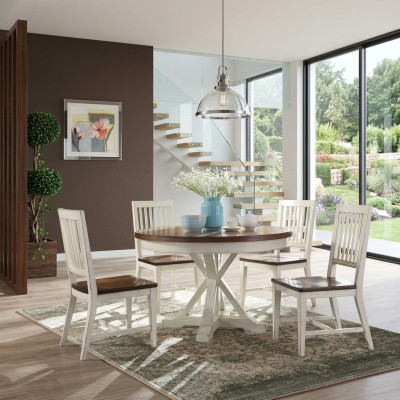 Classic design round table wooden tables 122x77cm dining room round