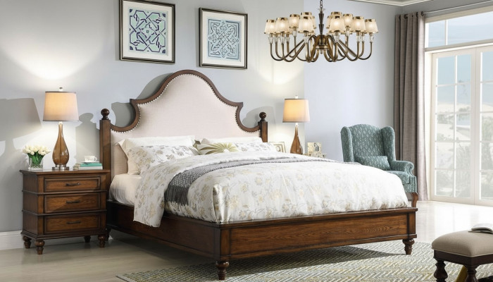 Bed 2x Nightstand 3-piece Bedroom Set Design Upholstered Furniture Luxury Beds New