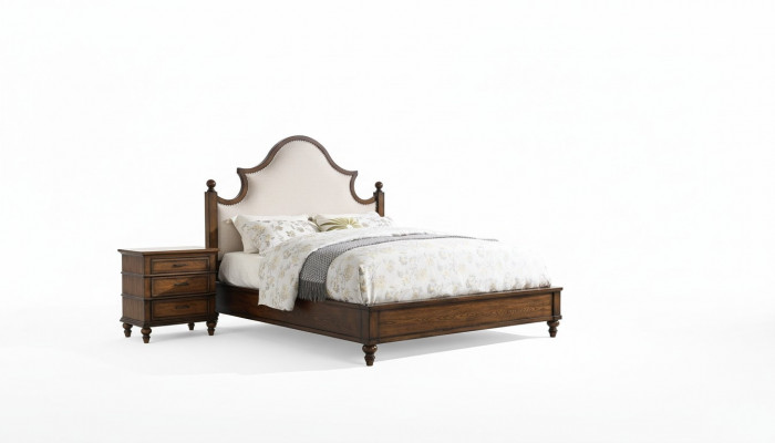 Bed 2x Nightstand 3-piece Bedroom Set Design Upholstered Furniture Luxury Beds New