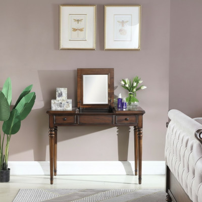 Solid wood table classic console mirror dresser vanity bedroom new