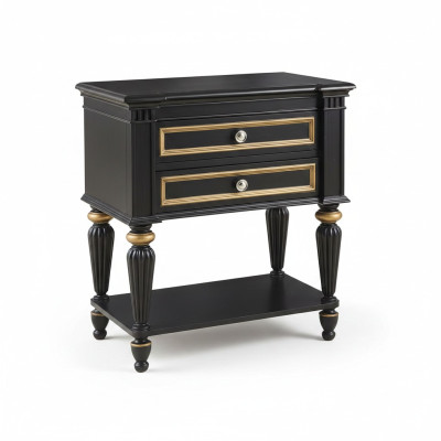 Nightstand Gray Modern Design Furniture Wood Luxury Side Table Bedroom Table