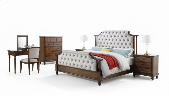 Design Bedroom 6 Piece Bedroom Complete Set Bed Nightstand Dresser New