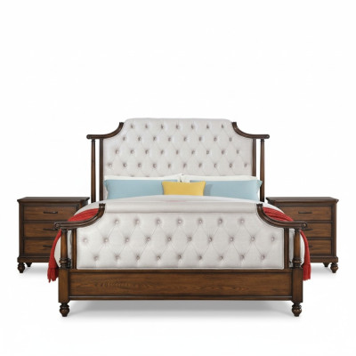 Bed 2x Nightstand 3-piece Bedroom Set Beds New Luxury Chesterfield 180x200