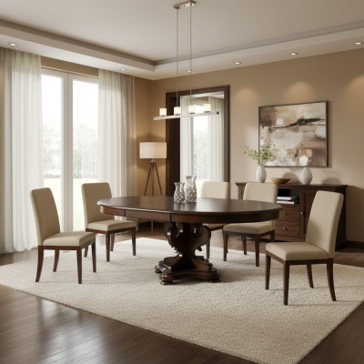 Dining table, wooden table, solid wood furniture, meeting dining room conference table, new