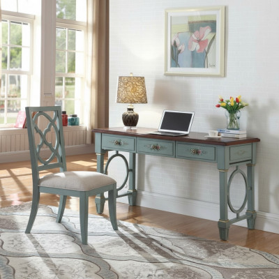 Desk office furniture wood shelves office table dining table chair 2-piece