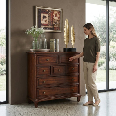 Italian style furniture chest sideboard cabinet tall cabinet real wood new