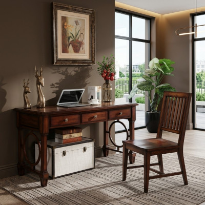 2-piece desk set office furniture table wood design furniture cabinet computer