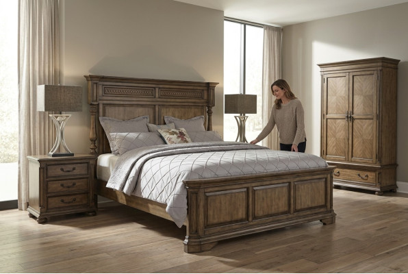 Country House Designer Furniture Bed Double Bedroom 180x200cm Beds Historicism