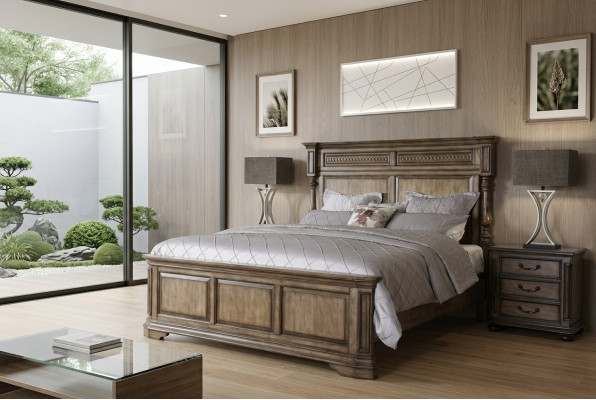 Country House Designer Furniture Bed Double Bedroom 180x200cm Beds Historicism