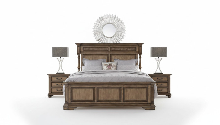 Country House Designer Furniture Bed Double Bedroom 180x200cm Beds Historicism
