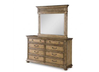Mirror Dresser Cabinet Dressers Sideboard Bedroom Set Wood Modern Style 2-piece