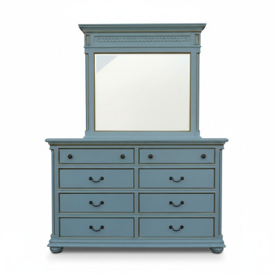 Elegant style furniture bedroom dresser cabinet classic sideboard with mirror