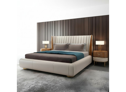 Designer Italian furniture, double bedroom bed 150x200cm, leather beds, new.