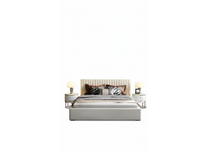 Designer bed bedroom double bed beds leather hotel luxury upholstery 180/200cm