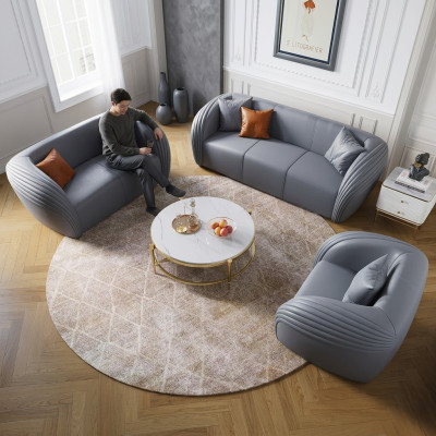 Luxury sofa set 322 seater with furniture couch leather sofa fabric group sofa set