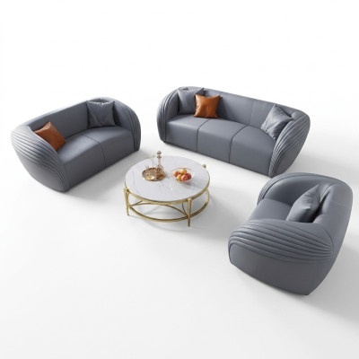 Luxury sofa set 322 seater with furniture couch leather sofa fabric group sofa set