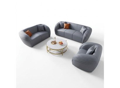 Luxury sofa set 322 seater with furniture couch leather sofa fabric group sofa set