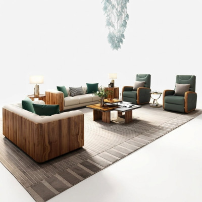Luxury furniture sofa set couch sofa upholstery designer furniture 4-piece leather