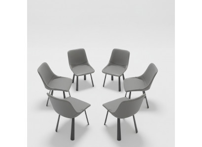 Chair set group chairs hotel upholstery suite 6x groups stainless steel armchair