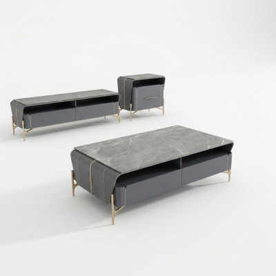 Coffee table sideboard 2-piece living room table lowboard furniture wall units