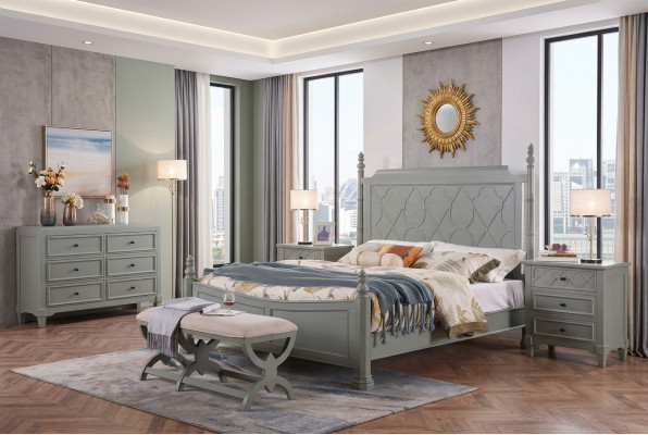 Classic bed, 2x bedside tables, 3-piece bedroom set, new luxury bed 150x200 new
