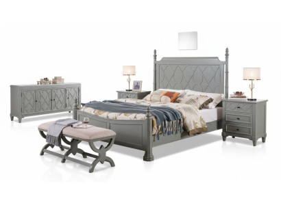 Classic bed, 2x bedside tables, 3-piece bedroom set, new luxury bed 150x200 new