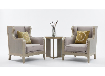 Sofa set 3-piece set 2x armchair side table table sofa set sets
