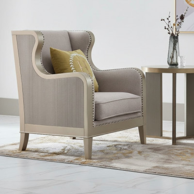 Textile Armchair 1-Seater Sofa Upholstered Sofas Design Luxury Classic Modern Recliner