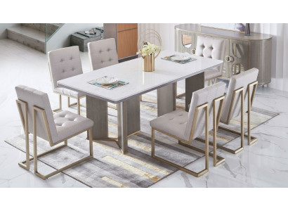 Luxury furniture dining table table dining room living room marble wood design