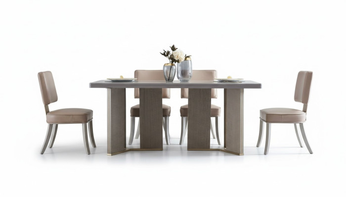 Designer furniture wood table seating dining room 6x chairs 7-piece set suite new
