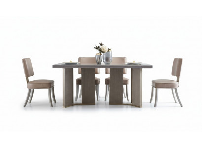 Designer furniture wood table seating dining room 6x chairs 7-piece set suite new