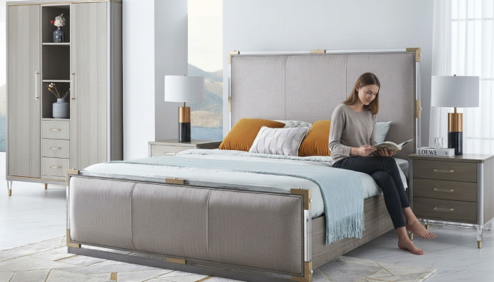 Classic 3-piece bedroom set Classic bed + nightstand double bed