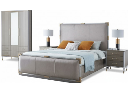 Classic 3-piece bedroom set Classic bed + nightstand double bed