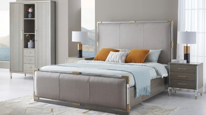 Bedside table dresser 4-piece bedroom décor set modern luxury design