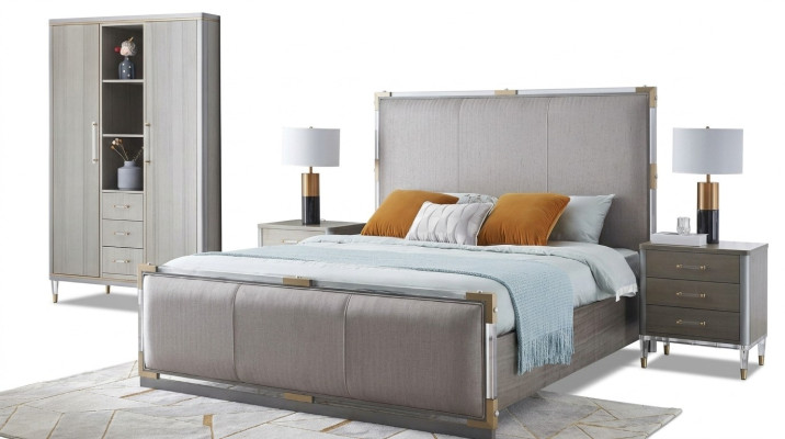 Bedside table dresser 4-piece bedroom décor set modern luxury design