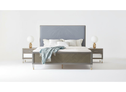 Bed 2x Nightstand 3-piece Bedroom Set Design Decor Modern Luxury Beds