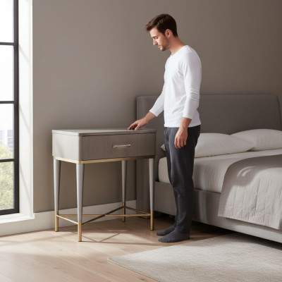 Night table console side table bedroom metal consoles gloss tables