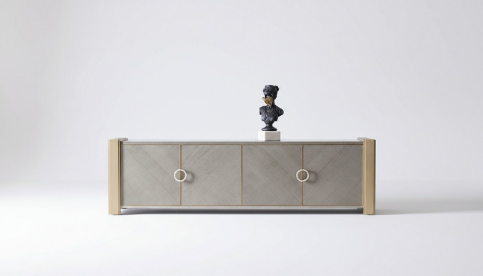 Dresser Designer Side Low Board Cabinet Decor Living Room Shelf