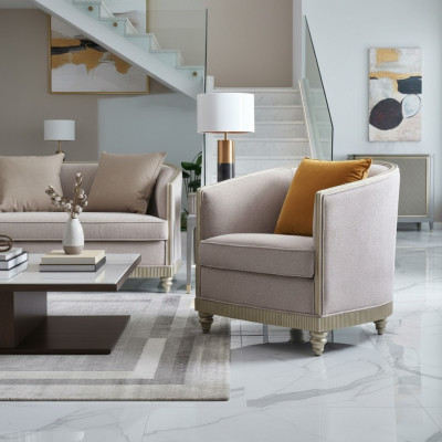 Armchair Design Couch Sofa Relax Textile Lounge Club Upholstery Seat Luxury Single Seater