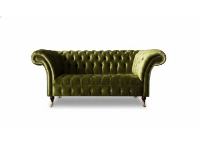Two-seater sofa 2 seater classic upholstery new couches Chesterfield couch new