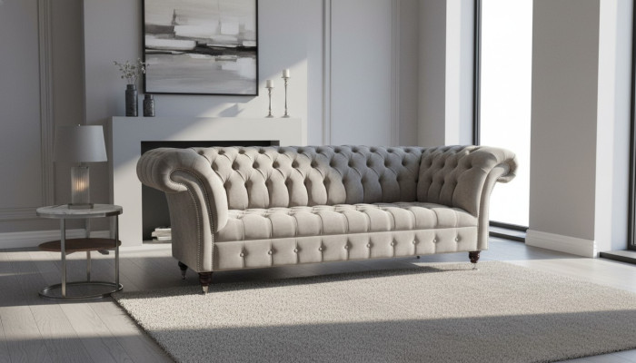3-seater sofa living room landscape sofas upholstery suite fabric Chesterfield