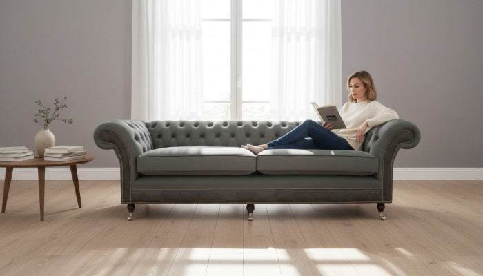 Chesterfield Original Furniture 4 Seater Couch Upholstered Sofas Couches