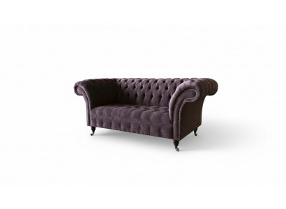 Chesterfield Sofa Couch Upholstered Sofas Classic 2-Seat Two-Seat Velvet Loveseat