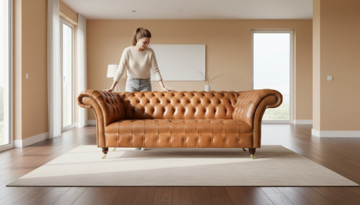Chesterfield Design Luxury Upholstered Sofa Couch Seat Textile Suite Leather