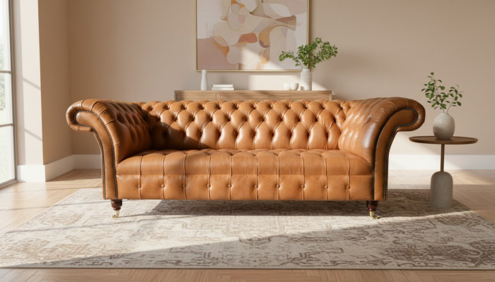 Chesterfield Design Luxury Upholstered Sofa Couch Seat Textile Suite Leather